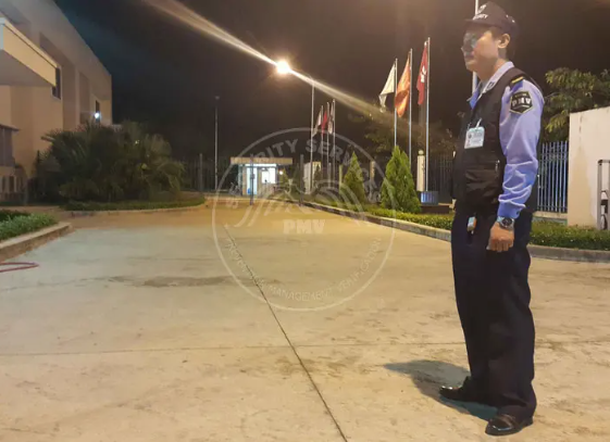 PMV security guards patrol at night